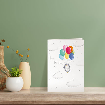 Birthday Card for Her - Cute Bird & Balloons Design with 3D Embellishments & Foil Finish, Eco-Friendly & Made in the UK