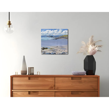 Coastal Scene Canvas Print - In the Distance II Painting by Duncan Palmar - Contemporary Seaside Themed Artwork - 40 x 40cm