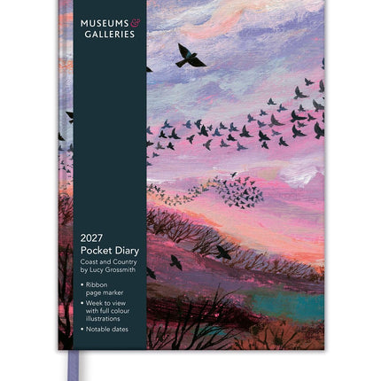 2027 A6 Pocket Diary - Week to View - Lucy Grossmith Coast and Country Design