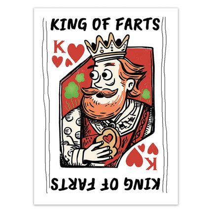 Funny Birthday Card for Men – King of Farts Joke – Premium Greeting Card with Envelope – For Dad, Brother, Husband, Friend – Suitable for Birthday, Father’s Day & Other Occasions