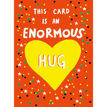 Birthday Card for Women - Vibrant Hug & Heart Design - Embossed Finish - Premium All Occasion Greeting Card with Envelope - 'This Card is an Enormous Hug'