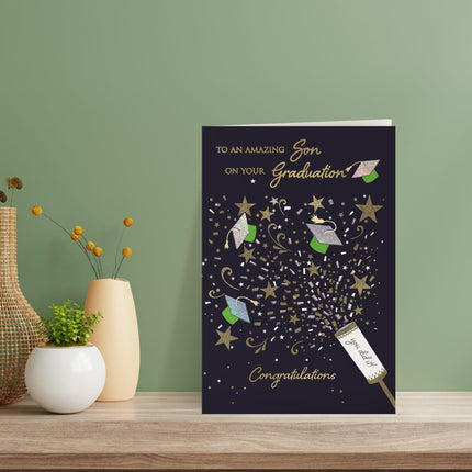 Graduation Card for Son, Congratulations 'You Did It'
