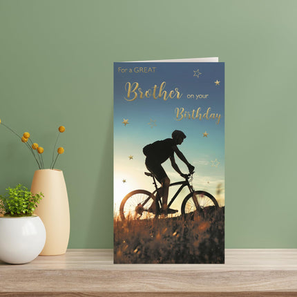 Birthday Card for a Great Brother, Cycling Design