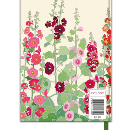 2027 A5 Diary - Week to View Desk Diary - Floral Design - UK Planner with Ribbon Bookmark