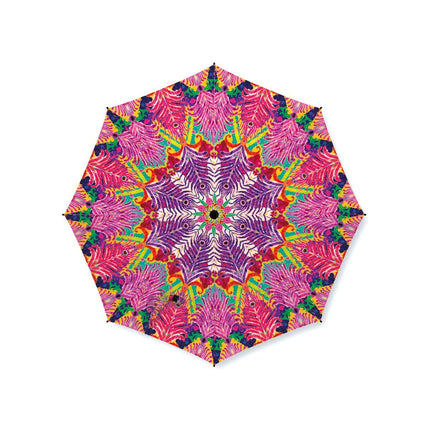 Umbrella & Matching Sleeve with Zip - Matthew Williamson 'Peacock Ikat' Design - Lightweight & Reinforced