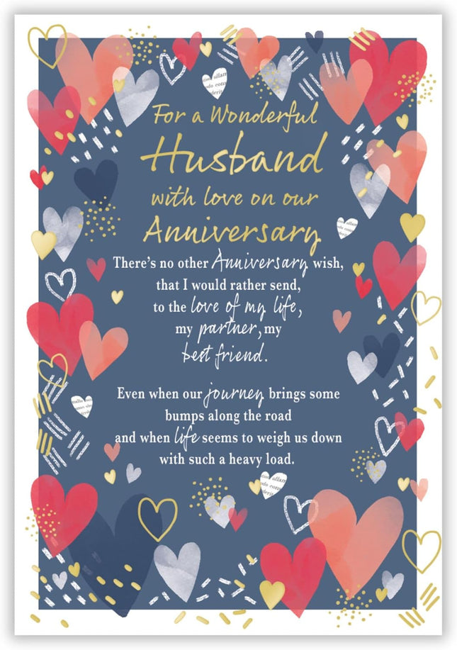 Anniversary Card for Husband – Wonderful Husband Design