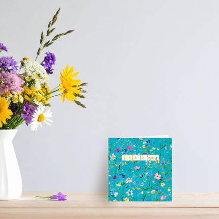 Blank Notecards Pack of 6, Pretty Floral Design