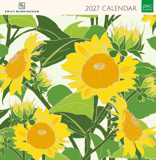 Emily Burningham Floral 2027 Calendar - Month to View Wall Calendar UK - 2027 Wall Planner and Personal Organiser for Home and Office