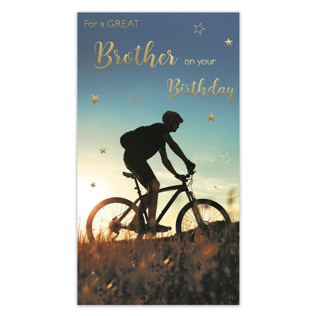 Birthday Card for a Great Brother, Cycling Design
