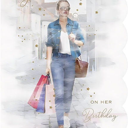 Birthday Card for Granddaughter – Feminine Shopping Design