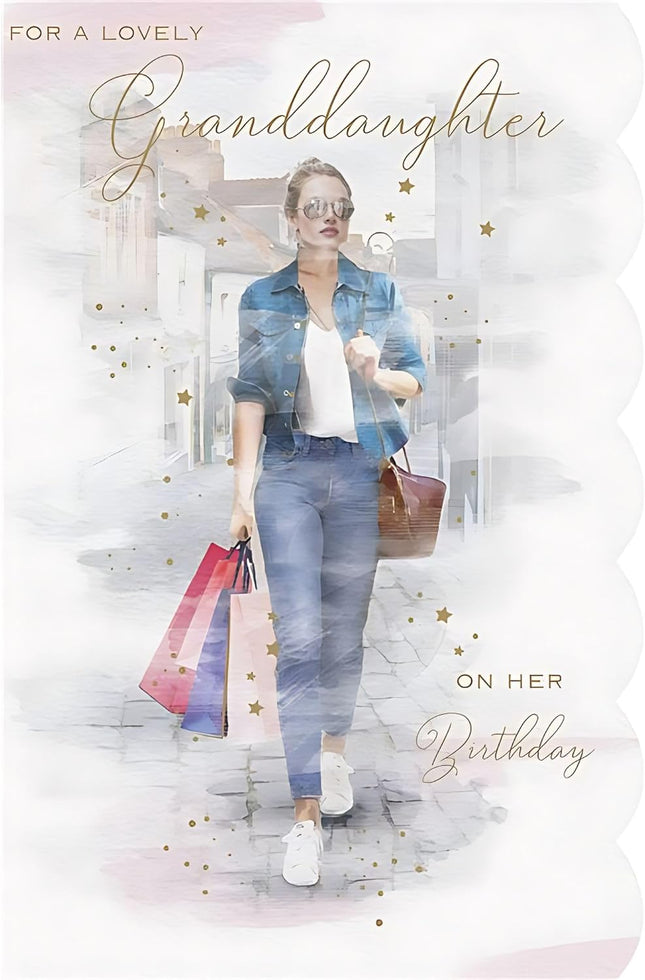 Birthday Card for Granddaughter – Feminine Shopping Design