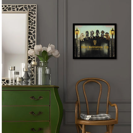 ‘Peaky Dachshunds’ Funny Dog Framed Print – Dachshund Wall Art by Craig Kenny – Animal Lover Gift – Ready to Hang – 53.5 x 43.5 cm