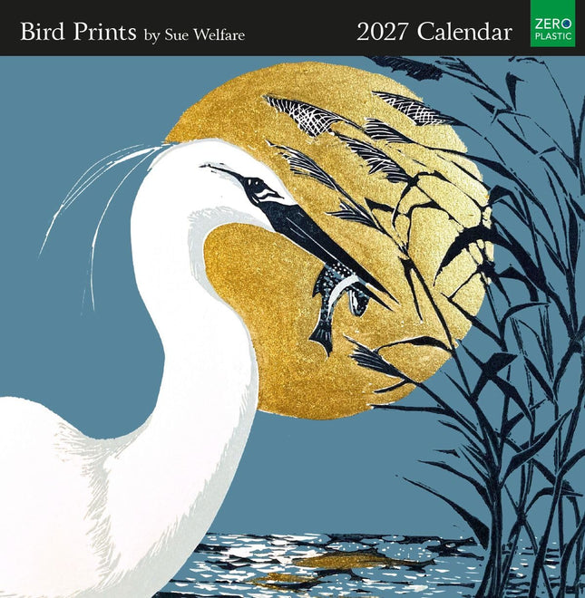Bird Prints 2027 Calendar - Month to View Wall Calendar UK - 2027 Wall Planner and Personal Organiser for Home and Office