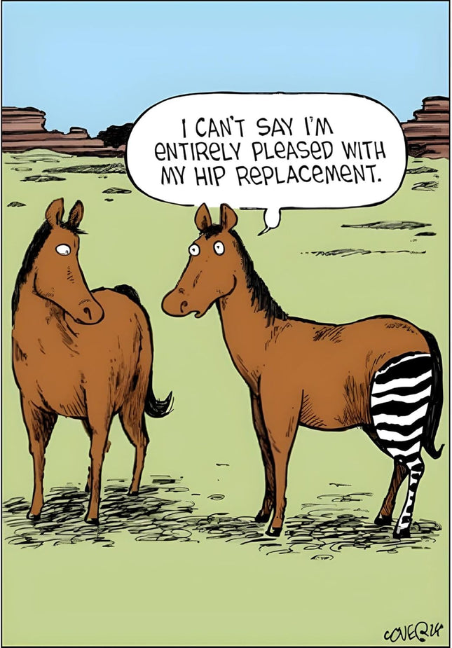 Get Well Soon Card – Funny Zebra Hip Replacement Design