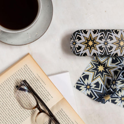 Hard Shell Glasses Case - Matthew Williamson Stars Design - Luxury Reading Accessory