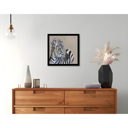 Small Framed Print - Zebadee the Zebra by Louise Luton - Stunning Contemporary Artwork