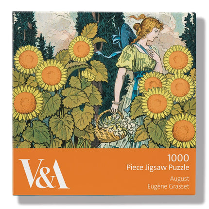 Classic Painting Jigsaw Puzzle - 1000 Piece Puzzles for Adults - Beautiful 'August' Sunflowers Design by Eugene Grasset - Gift for Art Lovers