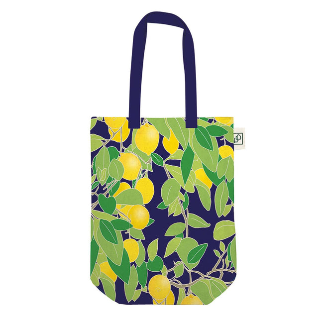Organic Eco-Friendly Cotton Canvas Tote Bag - Lemon Grove Design by Emily Burningham - Artistic Reusable Shopping Bag
