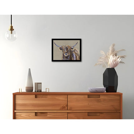 Framed Print - Hamish by Louise Luton - Highland Cow Contemporary Artwork
