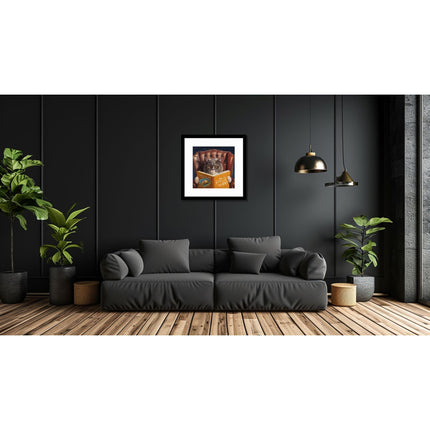 Amusing Cat Framed Print Wall Art - 'Home Improvement' by Lucia Heffernan - Quirky Animal Themed Artwork - Ready to Hang Home Décor - 43.5cm x 43.5cm