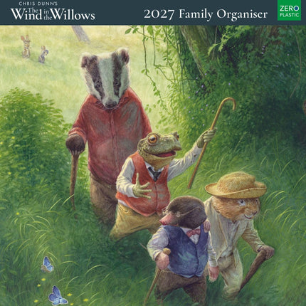 Wind in the Willows 2027 Family Organiser - Month to View Family Wall Calendar UK - 2027 Family Planner and Organiser for Home and Busy Households