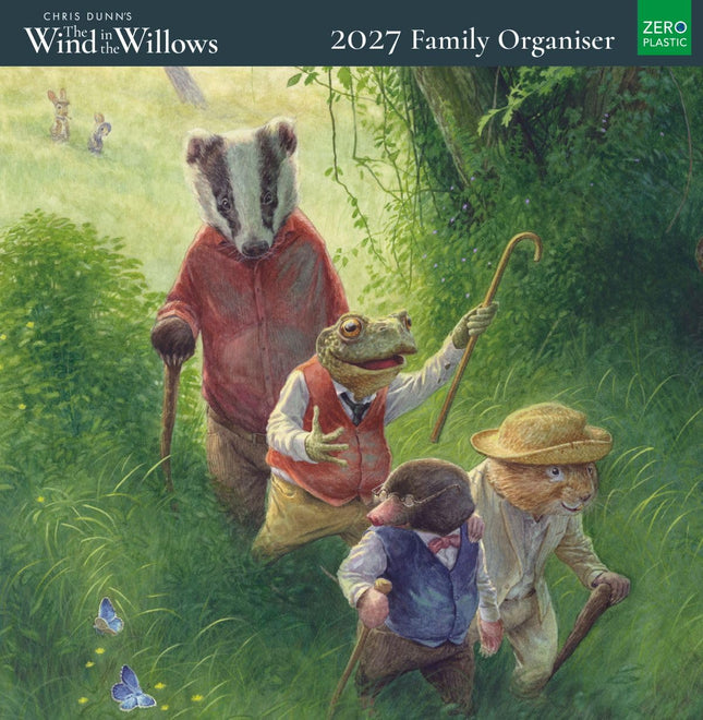 Wind in the Willows 2027 Family Organiser - Month to View Family Wall Calendar UK - 2027 Family Planner and Organiser for Home and Busy Households