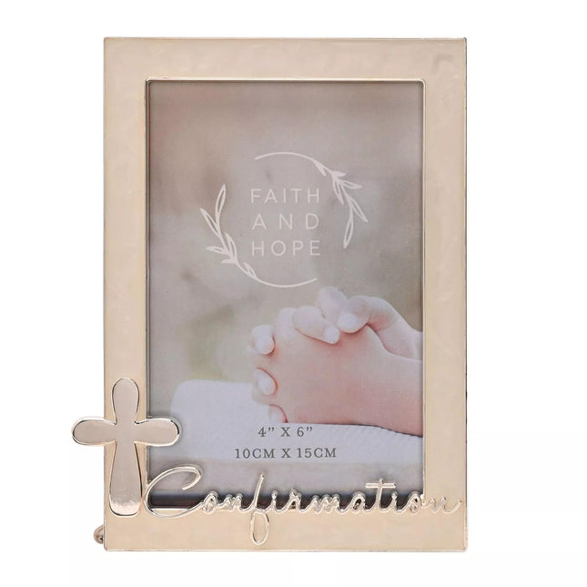 Widdop & Co. Confirmation Day 6x4'' Photo Frame - Religious Keepsake Silver Plated Picture Frame - Confirmation & Religious Gift for Boys and Girls