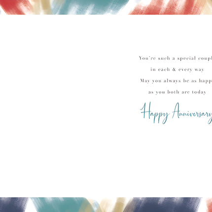 Anniversary Card for Son and Daughter in Law - Elegant Love Hearts and Sentimental Poem Design - Premium Greeting Card with Envelope for a Special Couple