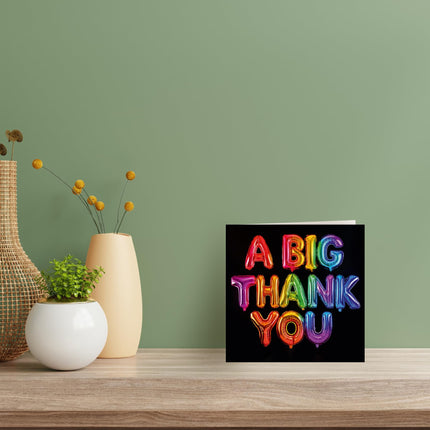 Thank You Cards Pack of 6, Colourful Balloons