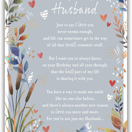 Birthday Card for Husband – Sentimental Design