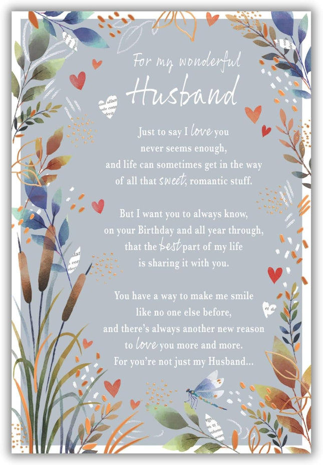 Birthday Card for Husband – Sentimental Design