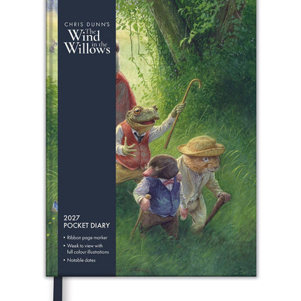 2027 A6 Pocket Diary - Week to View - The Wind in the Willows by Chris Dunn