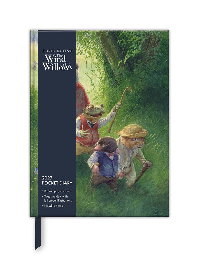 2027 A6 Pocket Diary - Week to View - The Wind in the Willows by Chris Dunn
