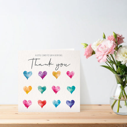 Thank You Card - Premium Thank You Greeting Card with Envelope - Suitable for Teacher, Wedding, Appreciation, Friend or Any Occasion - Blank Inside - Eco-Friendly Recyclable Card