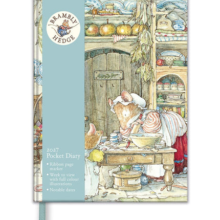2027 A6 Pocket Diary - Week to View - Brambly Hedge by Jill Barklem
