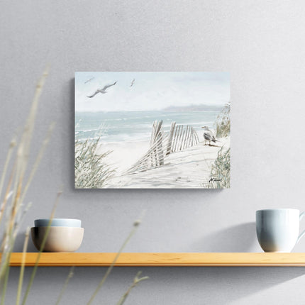 Seascape Canvas Print Wall Art - Nautical Themed Home Decor - Richard Macneil Artwork - Ready to Hang 'Coastal Dunes' Painting - 30 x 40cm