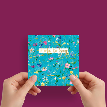 Blank Notecards Pack of 6, Pretty Floral Design