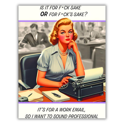 Funny Female Birthday Card - Happy Birthday Card for Women with Humorous 'Profesional Email' Rude Joke Design