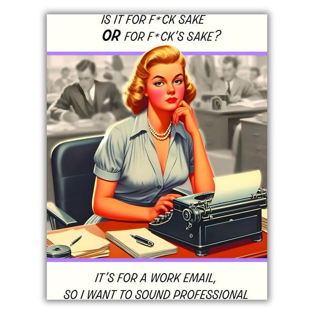 Funny Female Birthday Card - Happy Birthday Card for Women with Humorous 'Profesional Email' Rude Joke Design