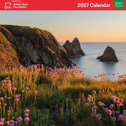 Scenic British Landscapes 2027 Calendar - Month to View British Heart Foundation Charity Wall Calendar UK - 2027 Wall Planner and Personal Organiser for Home and Office