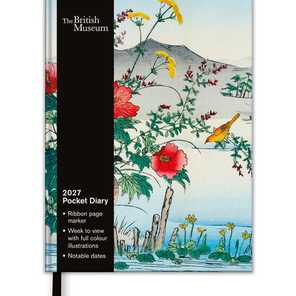 2027 A6 Pocket Diary - Week to View - The British Museum - Japanese Landscapes