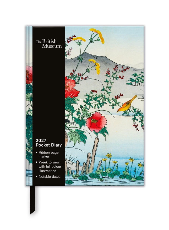 2027 A6 Pocket Diary - Week to View - The British Museum - Japanese Landscapes