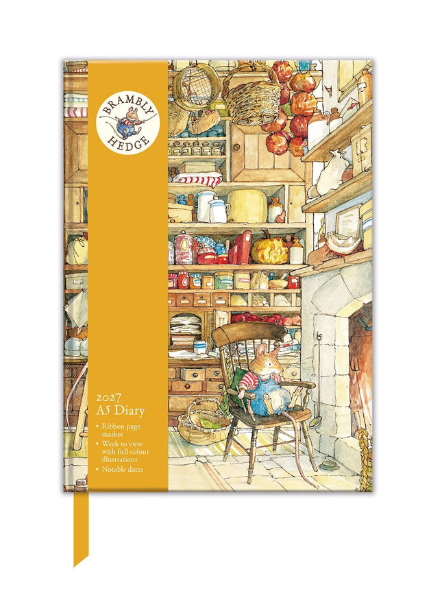 2027 A5 Desk Diary - Week to View - Brambly Hedge by Jill Barklem