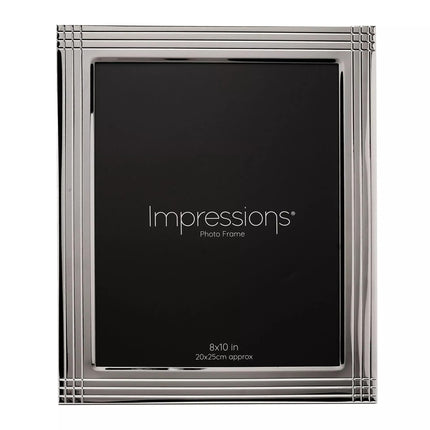 Widdop & Co. Silver Plated Photo Frame 8 x 10 Inch - Modern Metal Picture Frame - Decorative Photo Display for Home, Office, Wedding & Family Photos