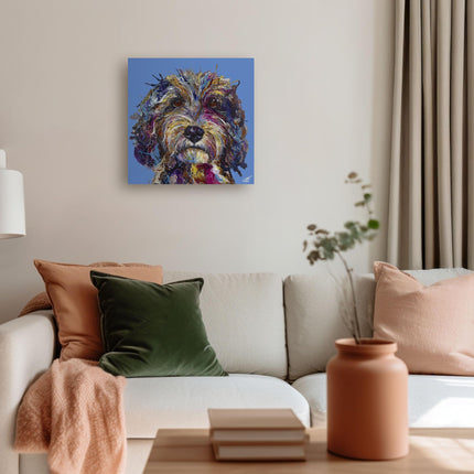 Artistic Hare Canvas Wall Art - 'Lewis' by Quinn Russell - Wildlife Themed Artwork - Ready to Hang Home Décor - 30cm x 40cm