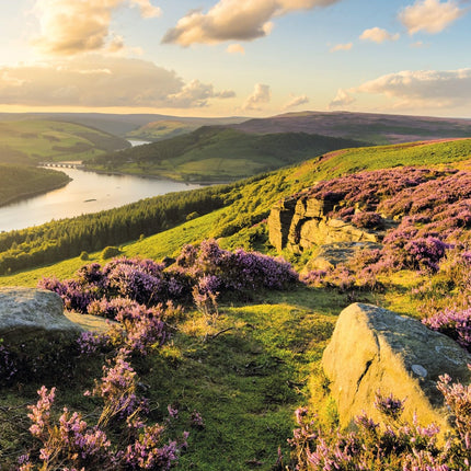 Blank Greeting Card for Men or Women - Charming Bamford Edge Countryside Landscape - Peak District Premium Greeting Card with Envelope - Suitable for Birthdays & Other Occasions