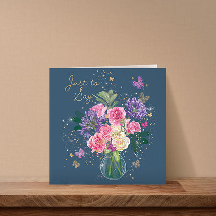 Blank Notecards for Women Pack of 6 - Pretty Floral Butterflies Design - Premium Greeting Cards Multipack with Envelopes - Suitable for Birthday, Thank You & Other Occasions