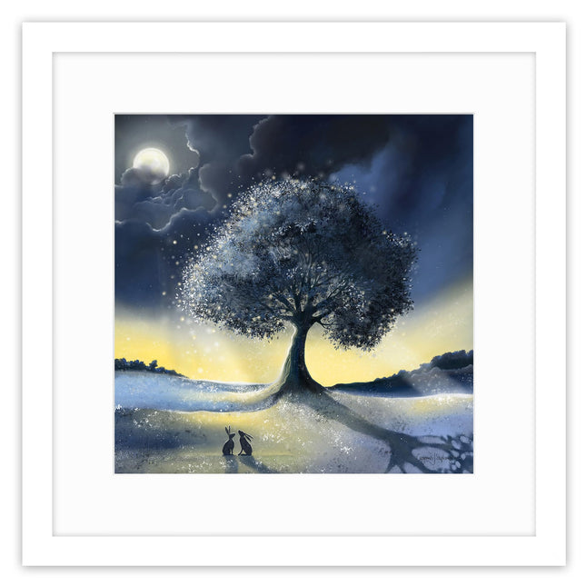 Framed Print Wall Art, 43 x 43cm, The Moon by Catherine J Stephenson