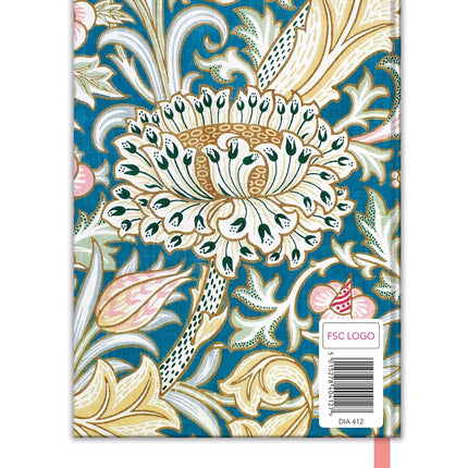 2027 A5 Diary - Week to View Desk Diary - Designer Patterns - UK Planner with Ribbon Bookmark - V&A Design