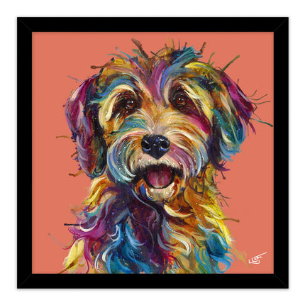 Cockapoo Dog Framed Print Wall Art, 43 x 43cm, Luna by Louise Luton